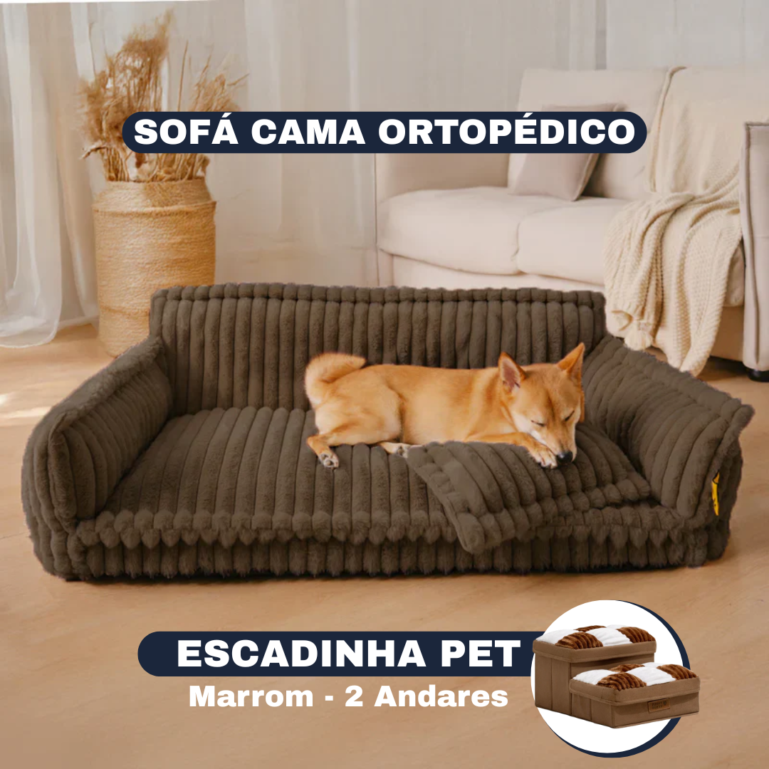 [SUPER OFERTA] Cama Sofá Pet Ortopédico - O seu pet também merece uma cama ortopédica + Escadinha de Brinde