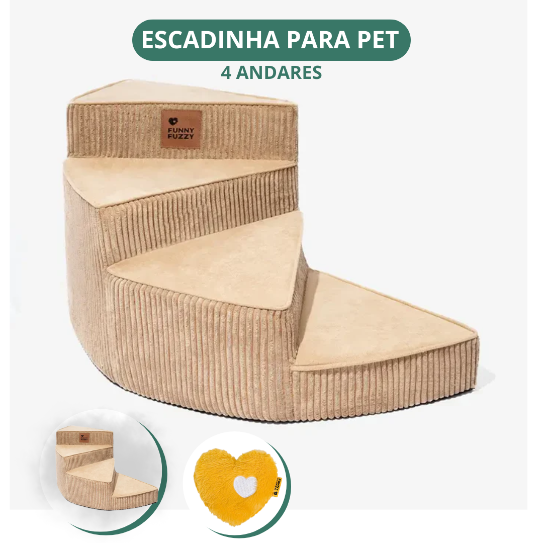 [COMPRE 1 LEVE 2] Escada Artesanal em Espiral para Pet + 2 Brindes Incríveis