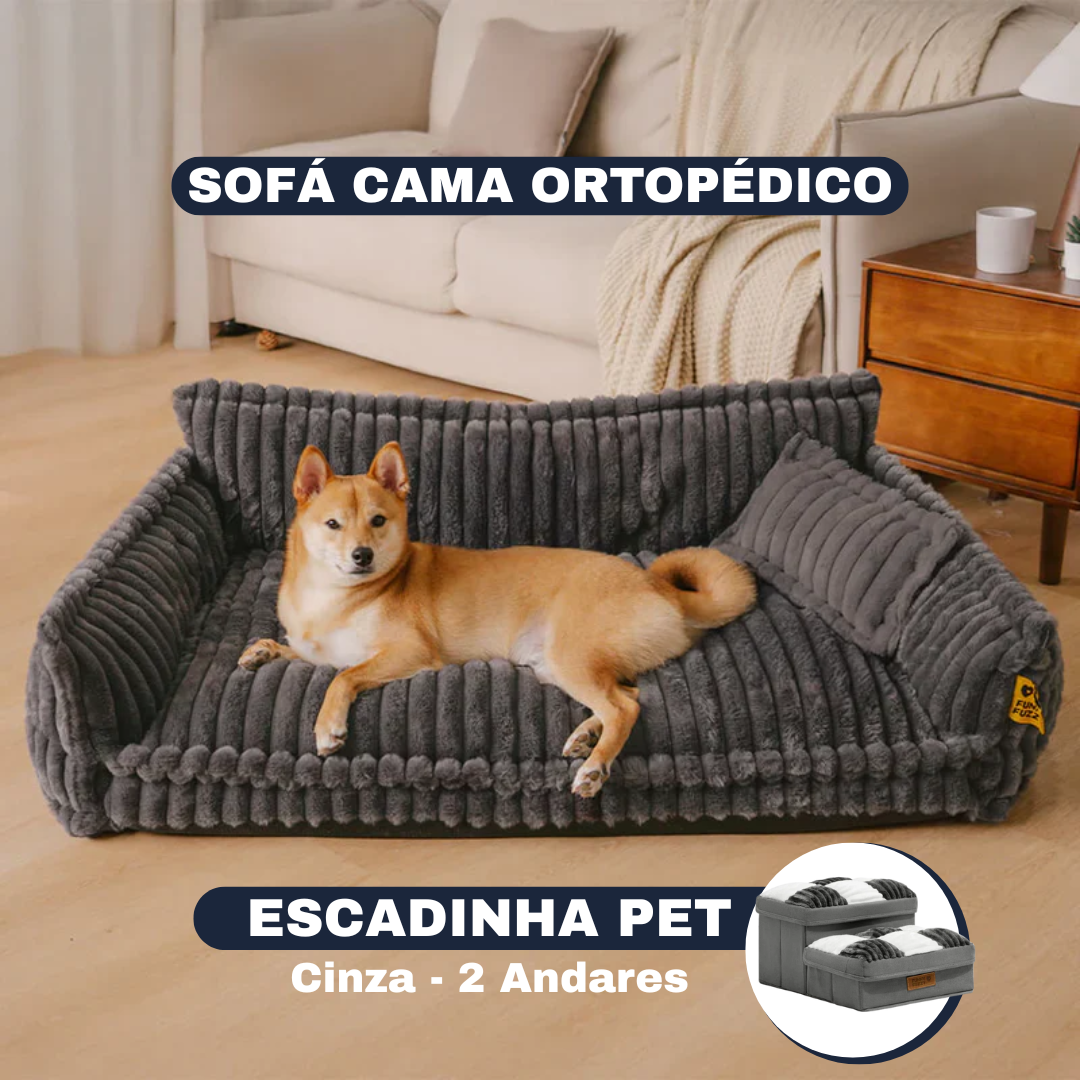 [SUPER OFERTA] Cama Sofá Pet Ortopédico - O seu pet também merece uma cama ortopédica + Escadinha de Brinde