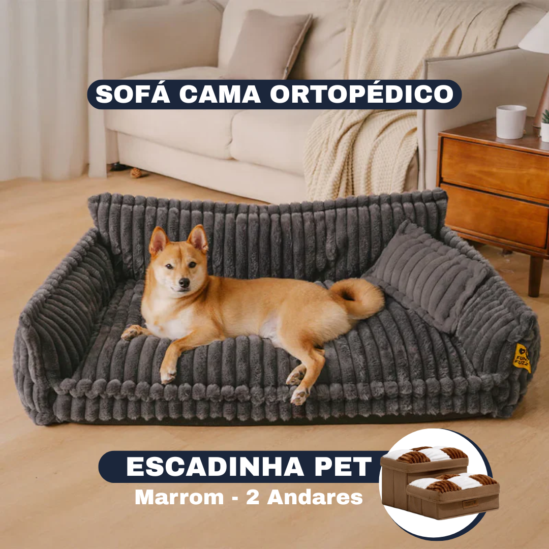 [SUPER OFERTA] Cama Sofá Pet Ortopédico - O seu pet também merece uma cama ortopédica + Escadinha de Brinde