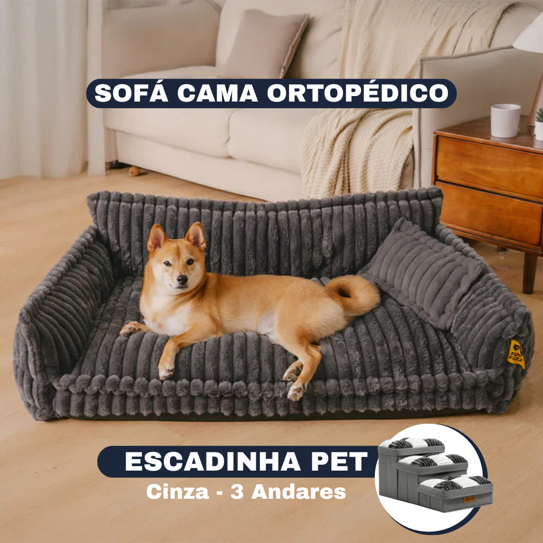 [SUPER OFERTA] Cama Sofá Pet Ortopédico - O seu pet também merece uma cama ortopédica + Escadinha de Brinde