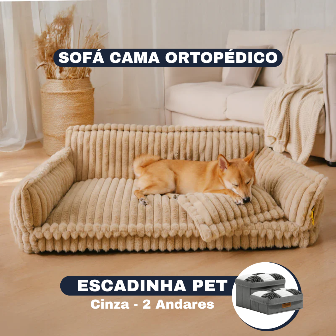 [SUPER OFERTA] Cama Sofá Pet Ortopédico - O seu pet também merece uma cama ortopédica + Escadinha de Brinde