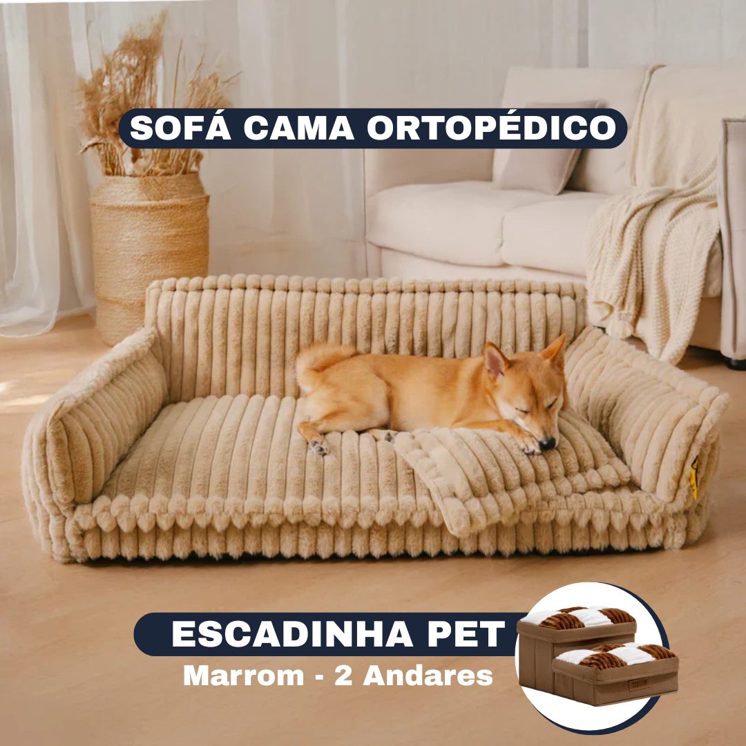 [SUPER OFERTA] Cama Sofá Pet Ortopédico - O seu pet também merece uma cama ortopédica + Escadinha de Brinde