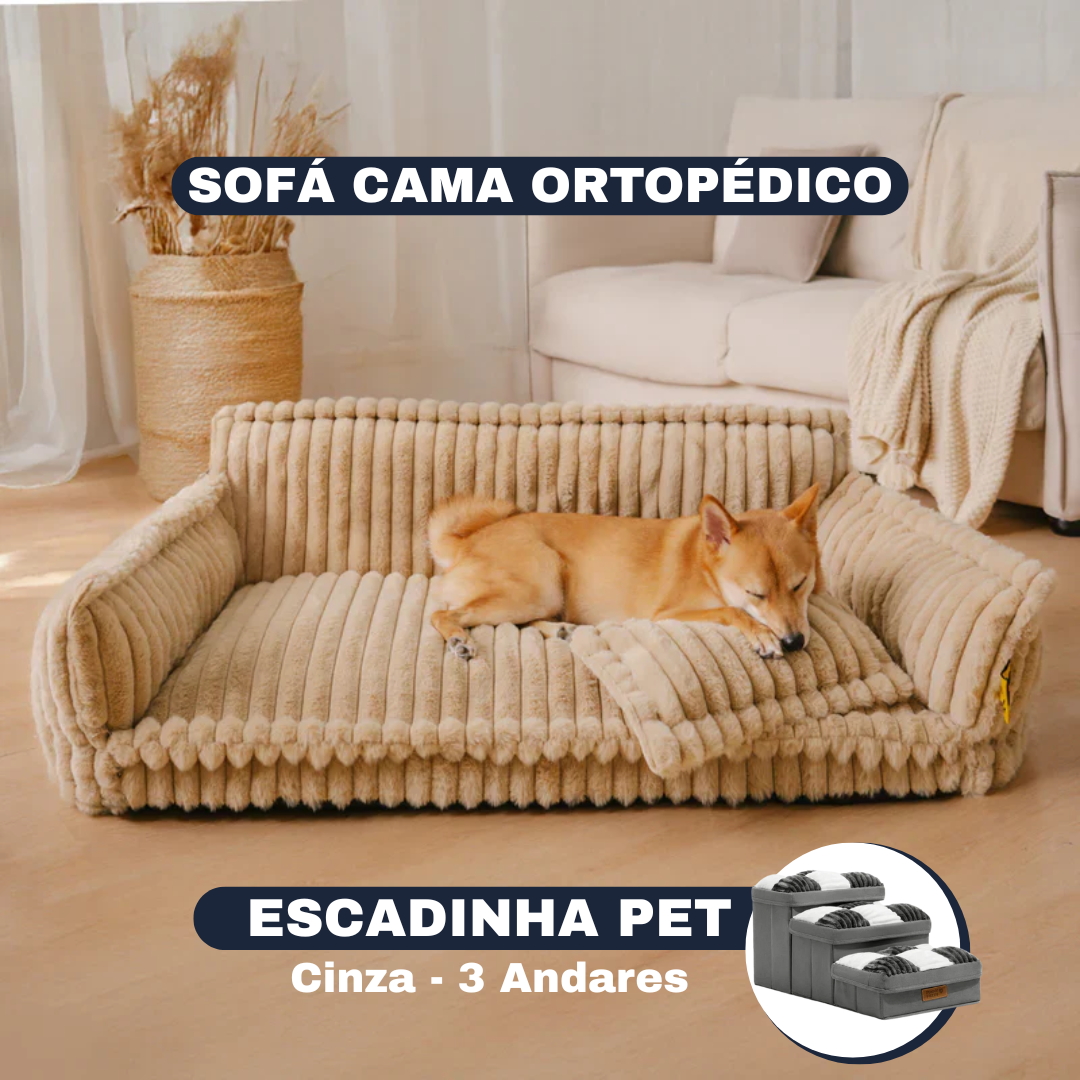 [SUPER OFERTA] Cama Sofá Pet Ortopédico - O seu pet também merece uma cama ortopédica + Escadinha de Brinde