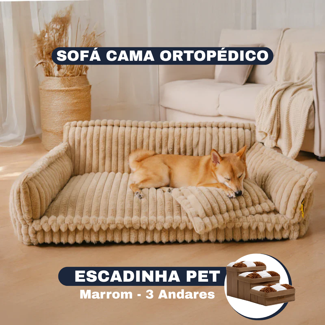 [SUPER OFERTA] Cama Sofá Pet Ortopédico - O seu pet também merece uma cama ortopédica + Escadinha de Brinde