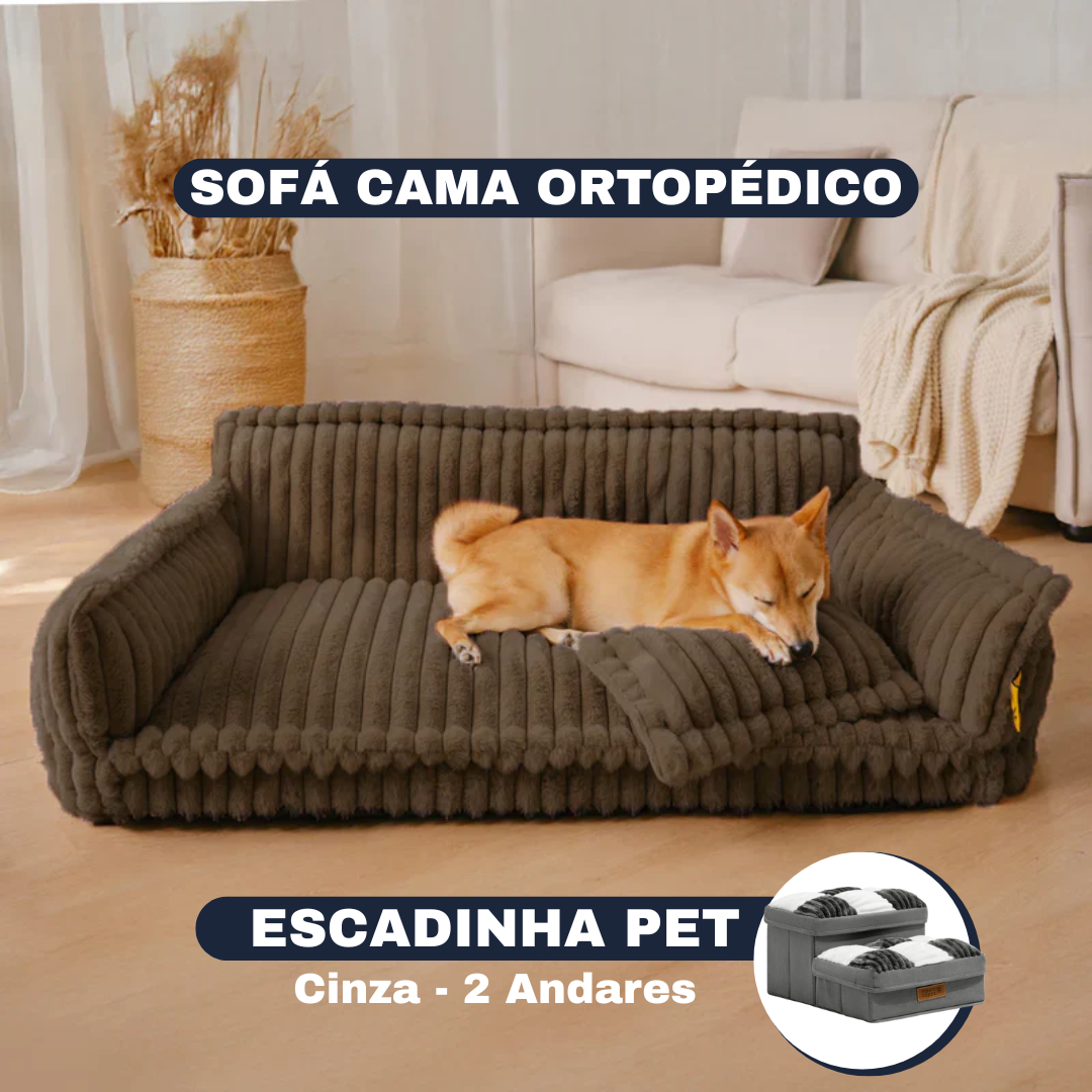 [SUPER OFERTA] Cama Sofá Pet Ortopédico - O seu pet também merece uma cama ortopédica + Escadinha de Brinde