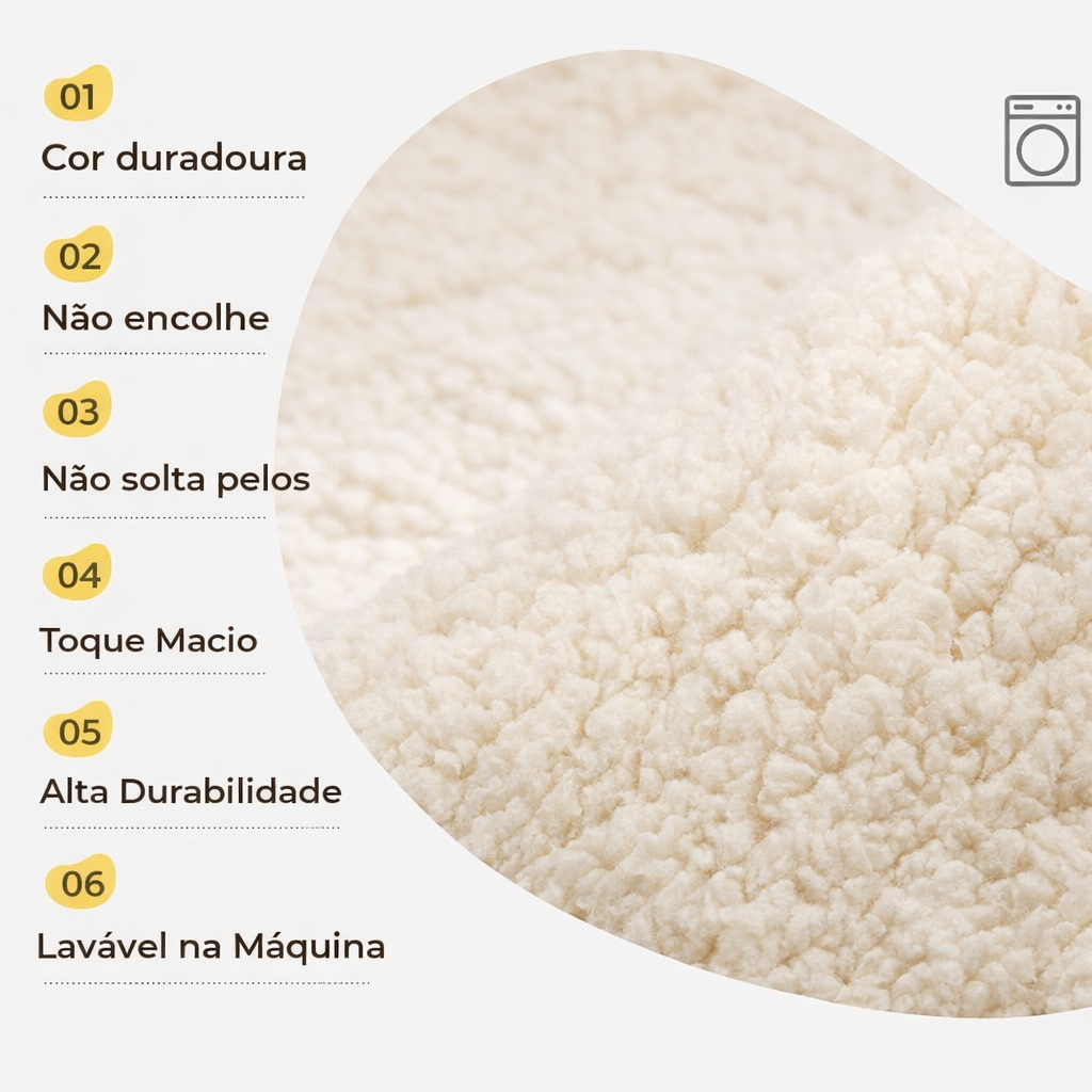 [COMPRE 1 LEVE 2] Capa Protetora PlushProtect [BRINDES] Kit de Almofadas + Tapete