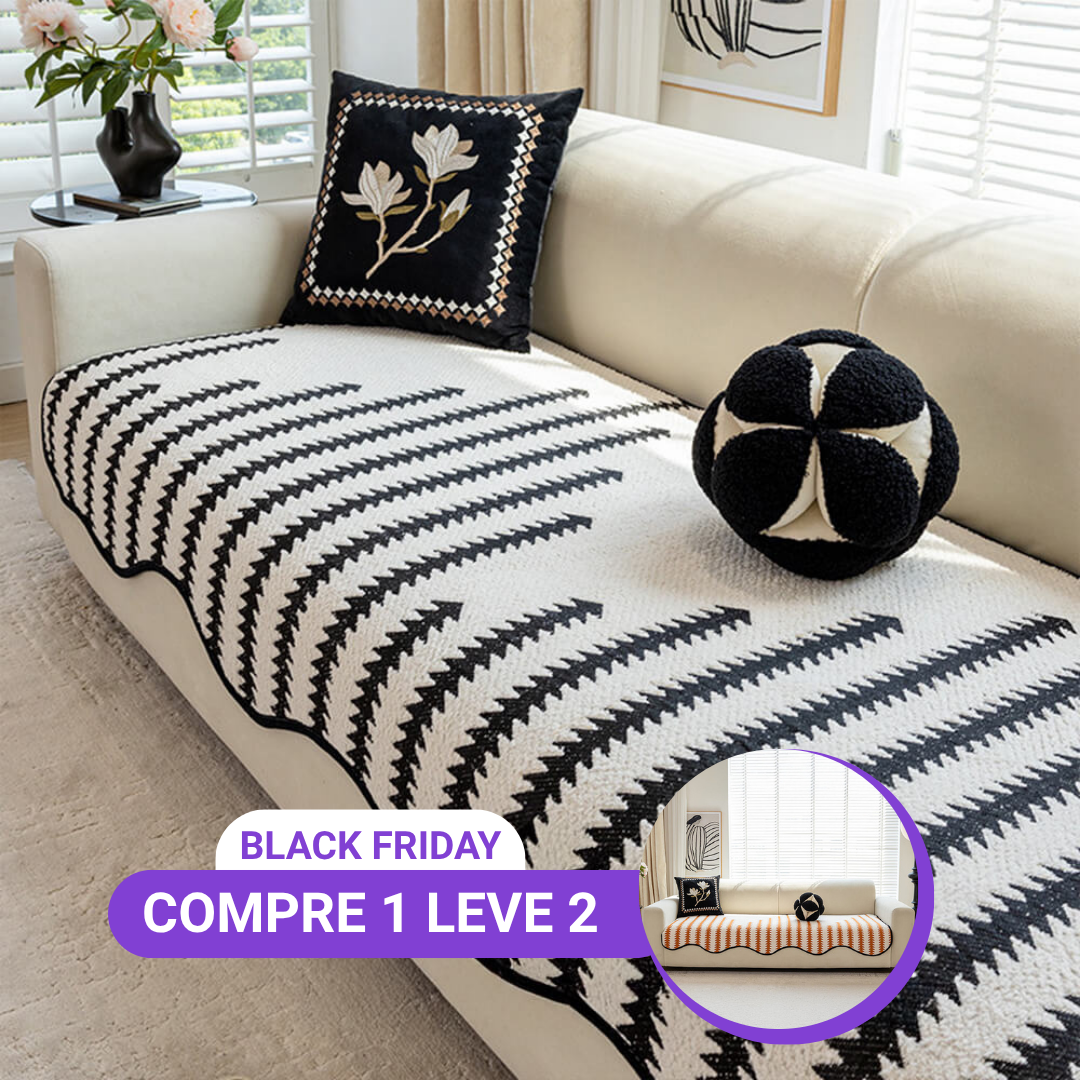 [COMPRE 1 LEVE 2] Capa Protetora De Sofá Chevron Chenille™