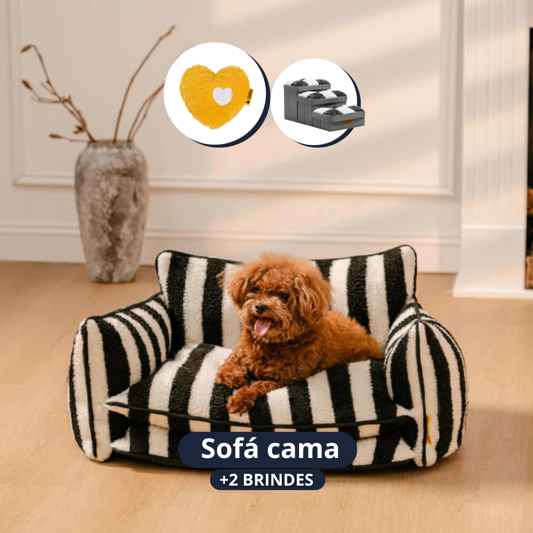 [ÚLTIMAS UNIDADES] Sofá Cama Ortopédico Trendy™ - Escadinha Pet + Pelúcia de BRINDE