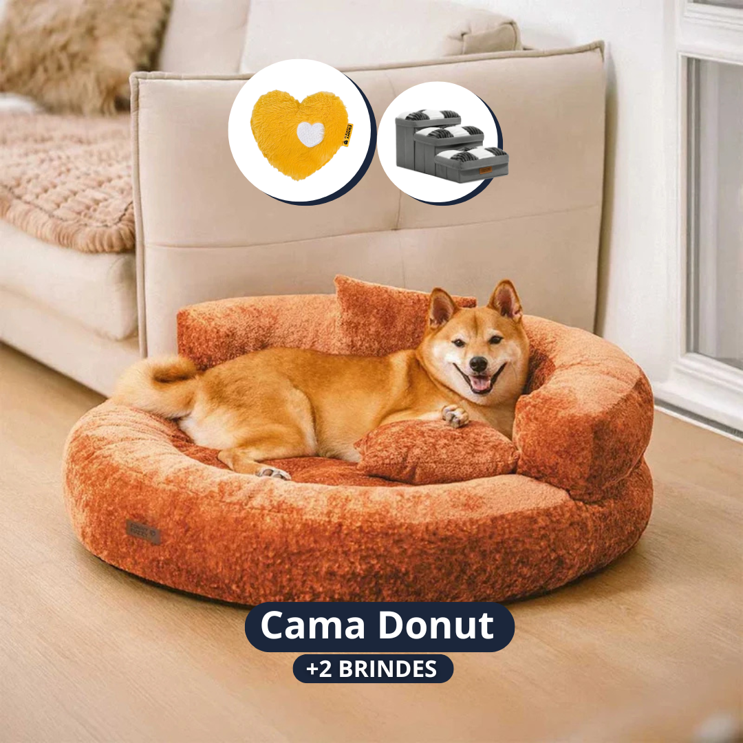 [ÚLTIMAS UNIDADES] Cama Donut Velvet - Escada Pet + Pelúcia de BRINDE