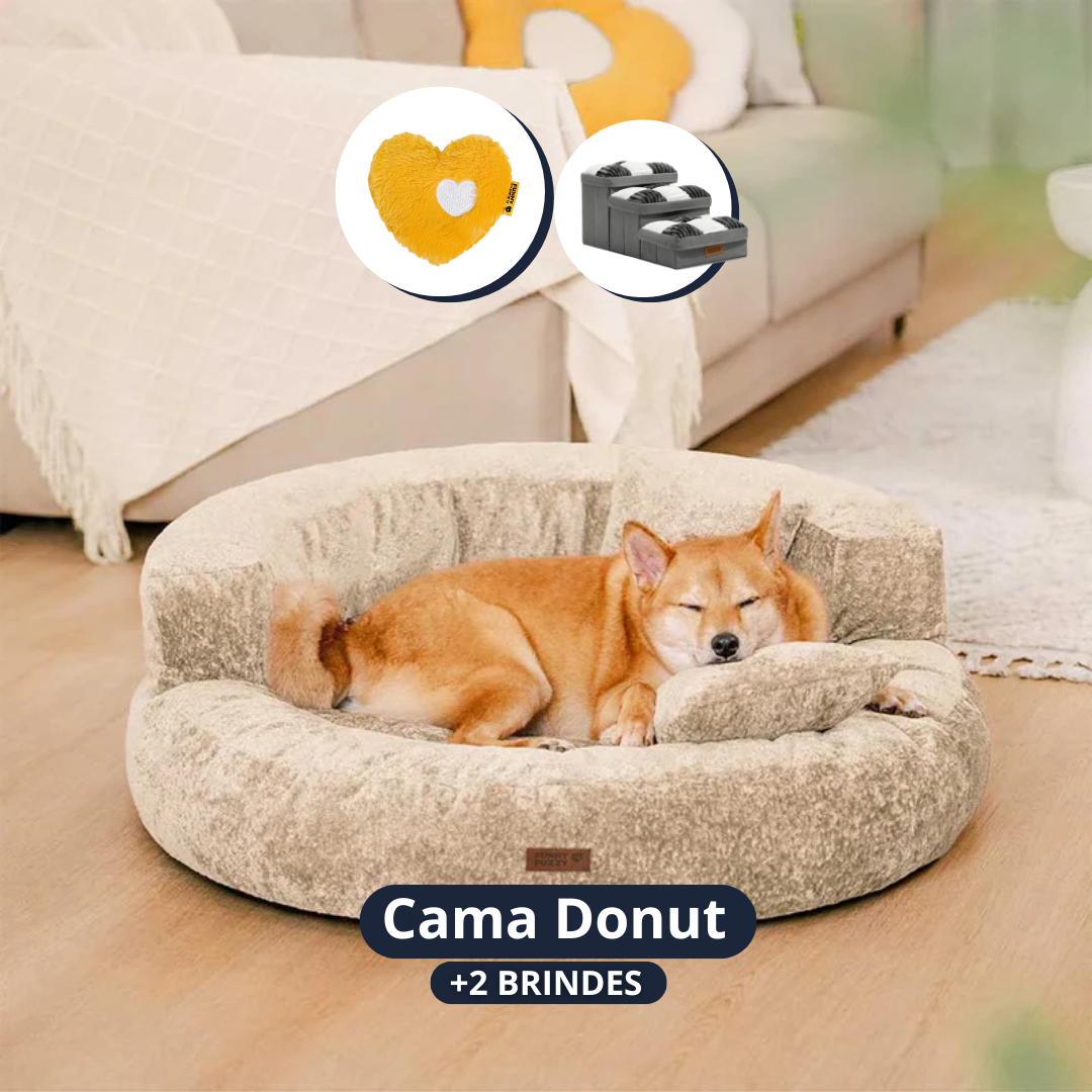 [ÚLTIMAS UNIDADES] Cama Donut Velvet - Escada Pet + Pelúcia de BRINDE