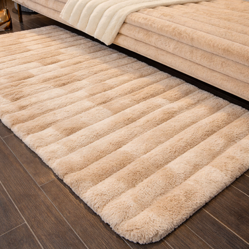 [COMPRE 1 LEVE 2] Capa de sofá listrada, espessa e macia [BRINDES] Tapete + Kit Almofadas